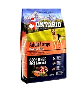 {{photo.Alt || photo.Description || 'Сухой корм ONTARIO для взрослых собак крупных пород с говядиной, индейкой и рисом'}}