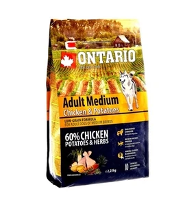 {{photo.Alt || photo.Description || 'Сухой корм ONTARIO для взрослых собак средних пород с курицей и картофелем'}}