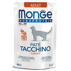 Пауч MONGE Monoprotein для взрослых кошек с индейкой (Cat Monoprotein Pouch Adult Turkey)