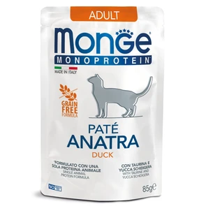 Пауч MONGE Monoprotein для взрослых кошек с уткой (Cat Monoprotein Pouch Adult Duck)