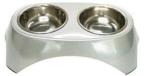 {{photo.Alt || photo.Description || 'Миска на меламиновой подставке SuperDesign двойная Металлик 2х160 мл'}}