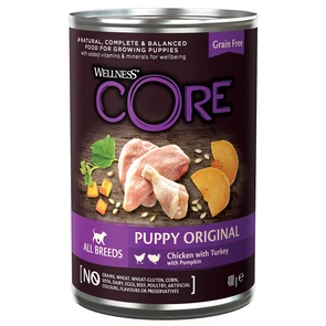 {{photo.Alt || photo.Description || 'Консервы беззерновые Wellness Core для щенков из курицы с индейкой и тыквой Puppy Chicken, Turkey with Pumkin'}}