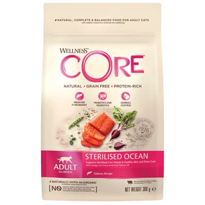 Беззерновой сухой корм WELLNESS CORE для кастрированных котов и кошек с лососем и тунцом Sterilised Cat Salmon Tuna Recipe W10716