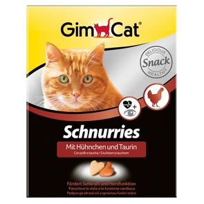 Витаминизированное лакомство для кошек GimCat Schnurries: Сердечки с курицей и таурином