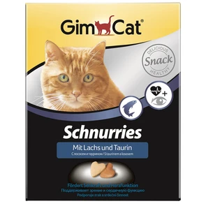 Витаминизированное лакомство для кошек GimCat Schnurries: Сердечки с лососем и таурином