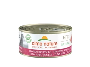 Консервы ALMO NATURE для взрослых кошек с курицей и тунцом HFC - Natural - Tuna and Chicken 150 гр