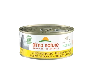 Консервы ALMO NATURE для взрослых кошек куриные бедрышки Natural - Chicken Drumstick 150 гр.