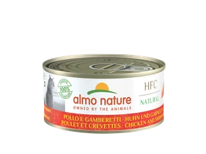 Консервы ALMO NATURE для взрослых кошек с курицей и креветками Natural - Chicken and Shrimps 150 гр