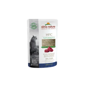 Пауч ALMO NATURE Natural Plus для взрослых кошек Филе полосатого тунца 91% мяса (HFC Natural Plus Skip Jack Tuna Fillet)