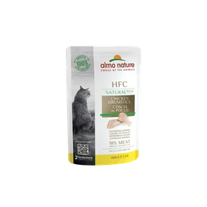 Пауч ALMO NATURE Natural Plus для взрослых кошек Куриные бедрышки 90 % мяса (HFC Natural Plus - Chicken Drumstick)