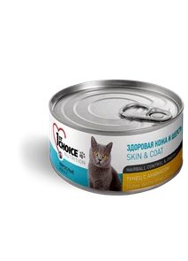{{photo.Alt || photo.Description || 'Консервы 1st CHOICE для взрослых кошек с тунцом и ананасом Skin/Coat Hairball Control Tuna with pineapple Adult'}}