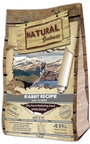 {{photo.Alt || photo.Description || 'Беззерновой сухой корм Natural Greatness контроль веса/пожилых собак всех пород с кроликом Rabbit Recipe Light/Fit'}}