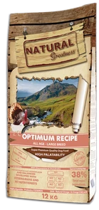{{photo.Alt || photo.Description || 'Низкозерновой сухой корм Natural Greatness для щенков и собак крупных пород с курицей и индейкой Optimum Recipe Large Breed'}}