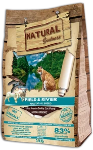 {{photo.Alt || photo.Description || 'Беззерновой сухой корм Natural Greatness для кошек с лососем и янгенком Field and River Recipe Adult Cat'}}