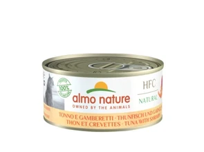 Консервы ALMO NATURE для взрослых кошек с тунцом и креветками Natural - Tuna and Shrimps