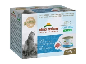 Консервы ALMO NATURE низкокалорийные для взрослых кошек c атлантическим тунцом набор 4 шт. по 50 гр. Natural Light Meal - Atlantic Tuna