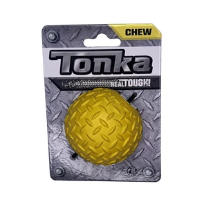 Игрушка для собак Tonka Мяч рифленый диаметр 6,4 см (для малых пород) желтый