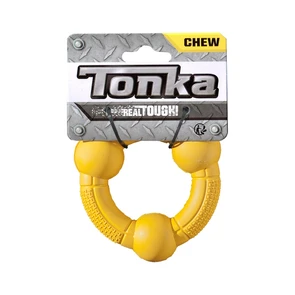 Игрушка для собак Tonka Кольцо рифленое размер 10,2 см желтое