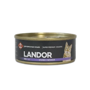 {{photo.Alt || photo.Description || 'Консервы Landor для взрослых кошек с кроликом и черникой'}}