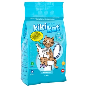 Комкующийся наполнитель KikiKat супер-белый с ароматом Горная свежесть