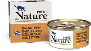 Консервы PRIME NATURE для взрослых кошек со вкусом тунца с сурими в желе
