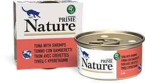 Консервы PRIME NATURE для взрослых кошек с тунцом с креветками в желе