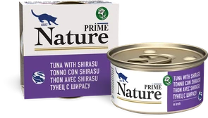 Консервы PRIME NATURE для взрослых кошек с тунцом с ширасу в бульоне
