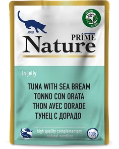 Пауч PRIME NATURE для взрослых кошек с тунцом и дорадо в желе