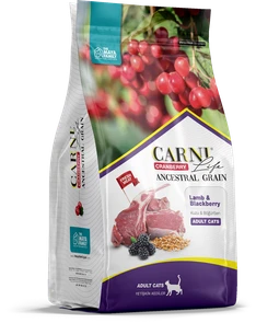 Сухой корм CARNI LIFE для взрослых кошек ягненок с ежевикой и клюквой Ancestral Grain Lamb / Blackberry Adult
