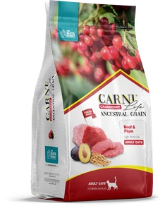 Сухой корм CARNI LIFE для кошек говядина с черносливом и клюквой Ancestral Grain Beef / Plum Adult