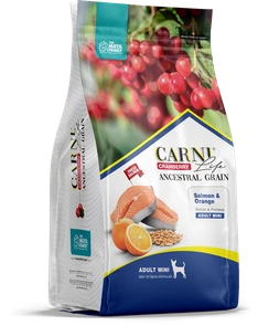 Сухой корм CARNI LIFE для взрослых собак мелких пород лосось с апельсином и клюквой CARNI LIFE Mini