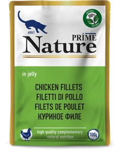 Пауч PRIME NATURE для взрослых кошек куриное филе в желе