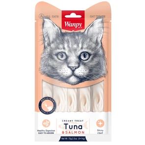 {{photo.Alt || photo.Description || 'Лакомство для кошек WANPY CAT нежное пюре из тунца с лососем к Creamy Treat Tuna and Salmon'}}
