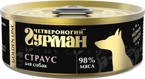 {{photo.Alt || photo.Description || 'Консервы для собак Четвероногий гурман натуральный страус в желе Golden Line'}}