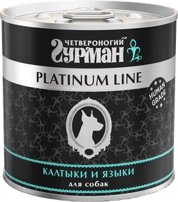 {{photo.Alt || photo.Description || 'Консервы для собак Четвероногий гурман Калтыки и языки в желе Platinum Line'}}