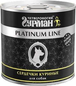 {{photo.Alt || photo.Description || 'Консервы для собак Четвероногий гурман Сердечки куриные в желе Platinum Line'}}