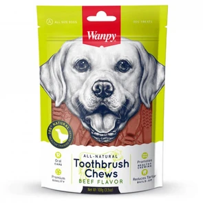 {{photo.Alt || photo.Description || 'Лакомство WANPY DOG для собак зубные щетки со вкусом говядины Toothbrush Chews (Beef Flavor)'}}