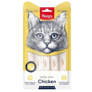 {{photo.Alt || photo.Description || 'Лакомство для кошек Wanpy нежное пюре из курицы Creamy Lickable Treats - Chicken'}}
