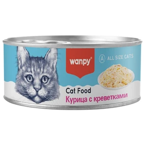 {{photo.Alt || photo.Description || 'Консервы WANPY CAT для кошек "Кусочки курицы и креветки" chicken pieces &amp; shrimp for cat'}}