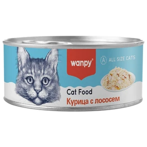 {{photo.Alt || photo.Description || 'Консервы WANPY CAT для кошек "Кусочки курицы и лосось" chicken pieces &amp; salmon for cat'}}