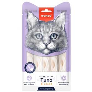 {{photo.Alt || photo.Description || 'Лакомство для кошек WANPY CAT нежное пюре из тунца и краба Creamy Treat Tuna and Crab'}}
