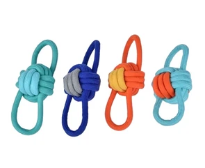 Мяч плетеный 7 см с петлями NUNBELL для собак малых и средних пород длина петлей 22 см цвета в ассортименте 10922-0230