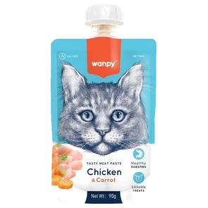 {{photo.Alt || photo.Description || 'Wanpy Cat Лакомство для кошек Мясной мусс из курицы и моркови'}}
