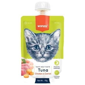 {{photo.Alt || photo.Description || 'Wanpy Cat Лакомство для кошек Мясной мусс из тунца и курицы с морковью'}}