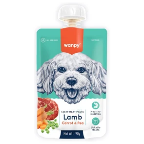 {{photo.Alt || photo.Description || 'Wanpy Dog Лакомство для собак Мясной мусс из ягненка и моркови с горохом'}}