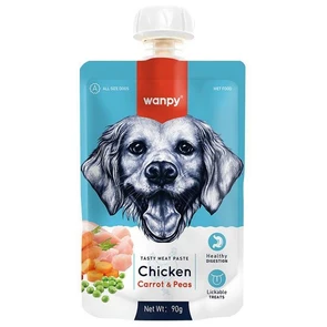 {{photo.Alt || photo.Description || 'Wanpy Dog Лакомство для собак Мясной мусс из курицы и моркови с горохом'}}