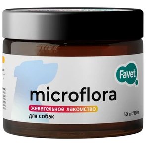 {{photo.Alt || photo.Description || 'Favet Функциональное лакомство SuperFlora Soft Chews для пищеварительной системы для собак, 120г'}}