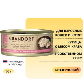 {{photo.Alt || photo.Description || 'Консервы GRANDORF для кошек и котят куриная грудка с мясом краба в собственном соку'}}
