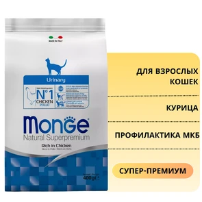 {{photo.Alt || photo.Description || 'Сухой корм MONGE для взрослых кошек для профилактики МКБ с курицей Cat Urinary'}}