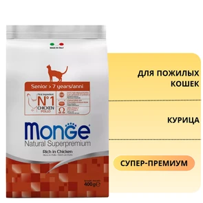 {{photo.Alt || photo.Description || 'Сухой корм MONGE для пожилых кошек с курицей Senior Cat '}}